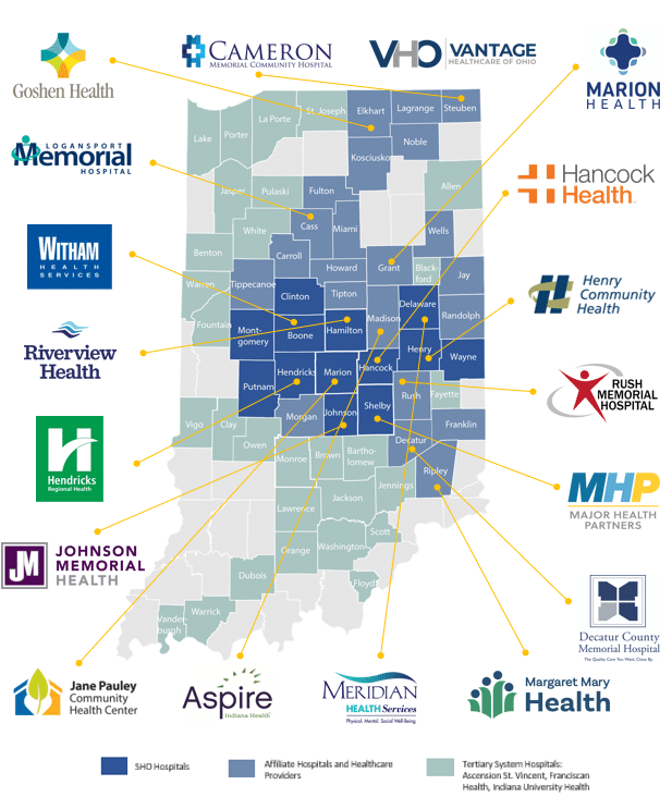 SHO Map (Vertical, labels and key) SHO Map (Vertical, labels and key)